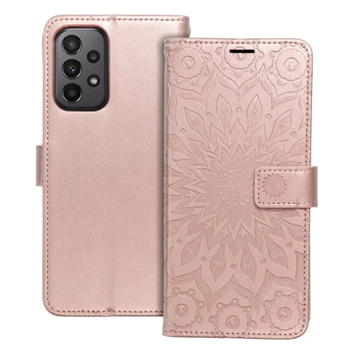 Samsung A23 5G kaaned kunstnahast kaarditaskuga MEZZO mandala roosa