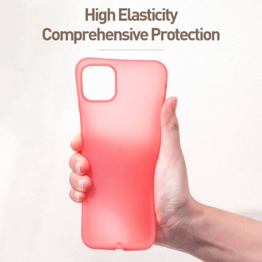 iPhone 11 PRO umbris silikoonist Baseus Jelly Liquid Silica Gel labipaistev punane 10
