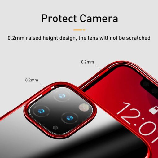 iPhone 11 PRO umbris silikoonist Baseus Shining servadega punane 9