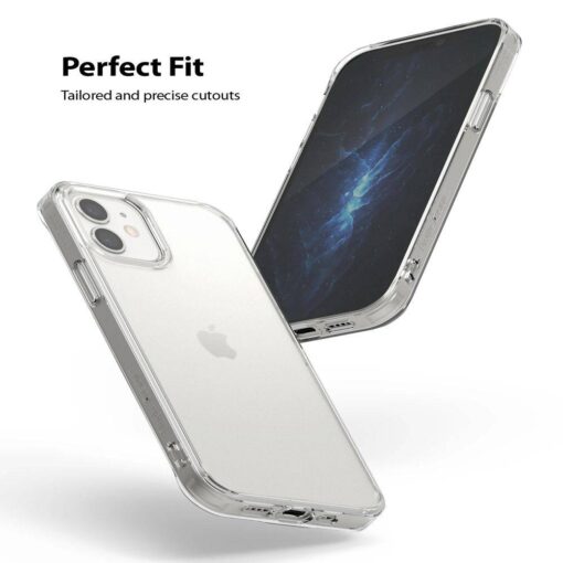 iPhone 12 MINI umbris silikoonist raami ja plastikust tagusega labipaistev 3