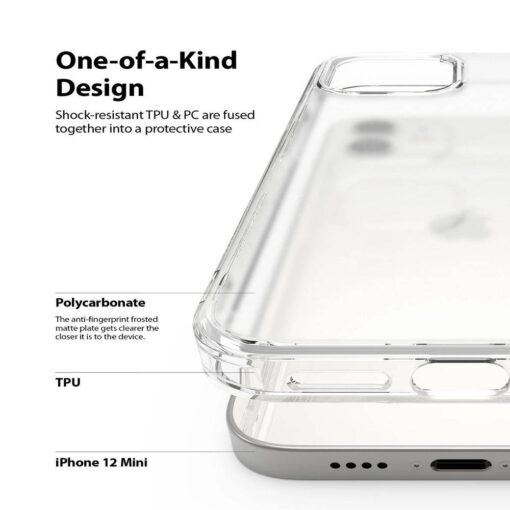 iPhone 12 MINI umbris silikoonist raami ja plastikust tagusega labipaistev 4