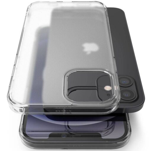 iPhone 12 MINI umbris silikoonist raami ja plastikust tagusega labipaistev