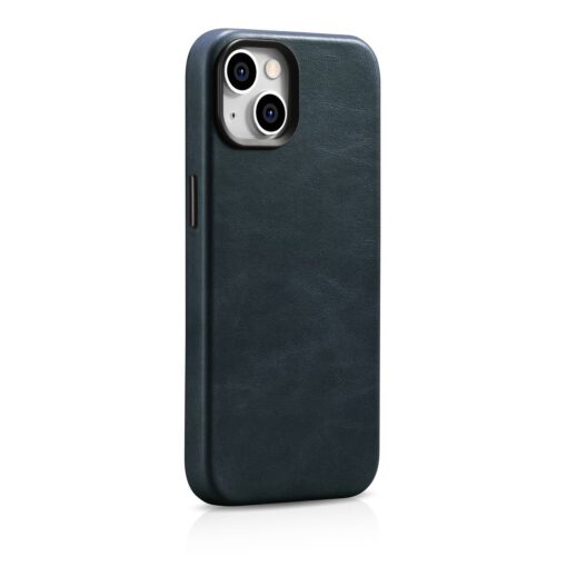 iPhone 14 PLUS nahast MagSafe umbris Premium Oil Wax sinine 4