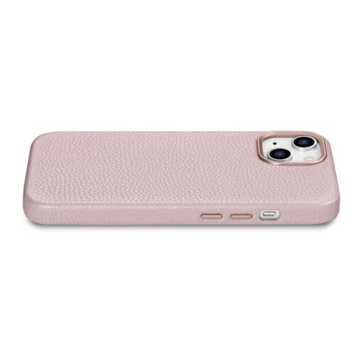 iPhone 14 PLUS premium nahast MagSafe umbris Lichi roosa 10