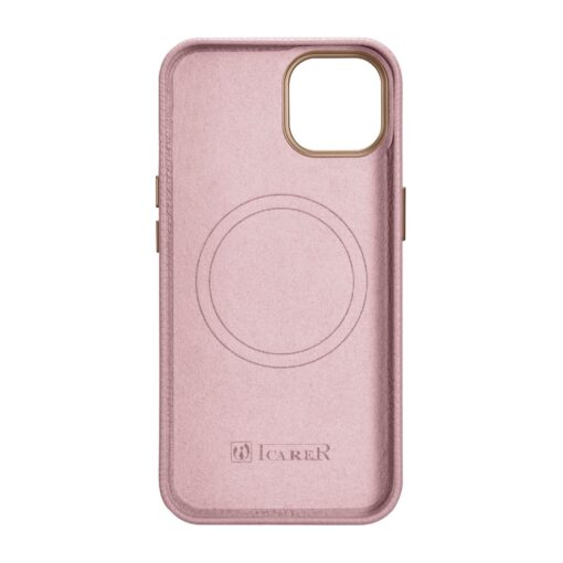 iPhone 14 PLUS premium nahast MagSafe umbris Lichi roosa 2