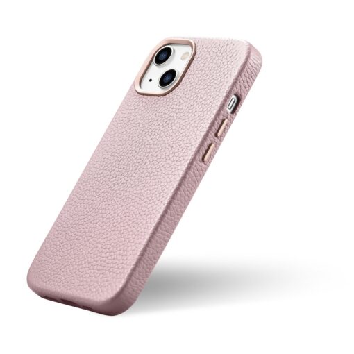 iPhone 14 PLUS premium nahast MagSafe umbris Lichi roosa 8