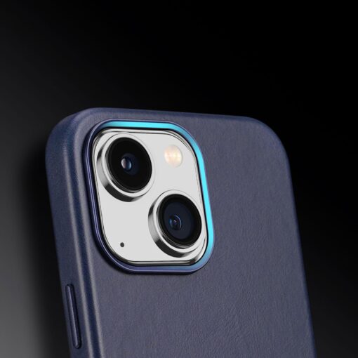 iPhone 14 PLUS umbris MagSafe naturaalsest nahast Dux Ducis Naples sinine 6