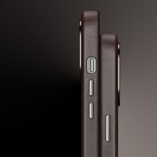 iPhone 14 PLUS umbris MagSafe naturaalsest nahast Dux Ducis Naples tumepruun 4