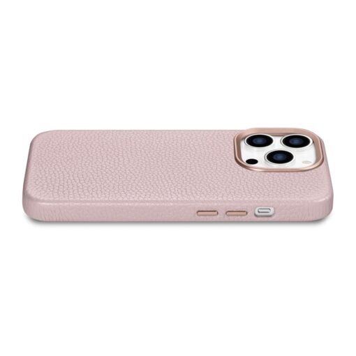 iPhone 14 PRO MAX premium nahast MagSafe umbris Lichi roosa 10