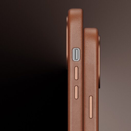 iPhone 14 PRO MAX umbris MagSafe naturaalsest nahast Dux Ducis Naples pruun 5