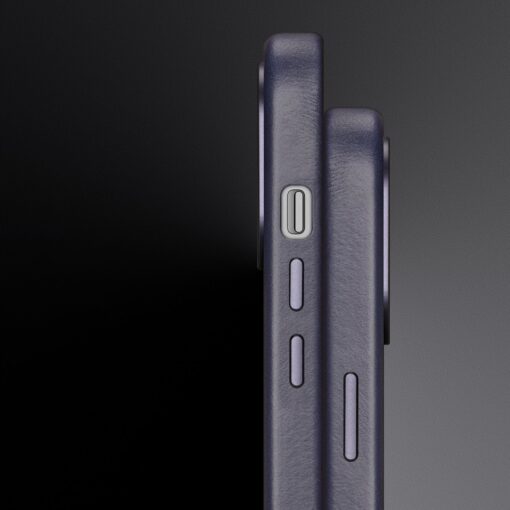 iPhone 14 PRO MAX umbris MagSafe naturaalsest nahast Dux Ducis Naples sinine 2