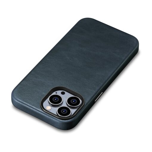 iPhone 14 PRO nahast MagSafe umbris Premium Oil Wax sinine 8