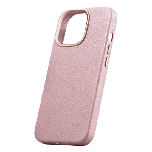 iPhone 14 PRO premium nahast MagSafe umbris Lichi roosa 7