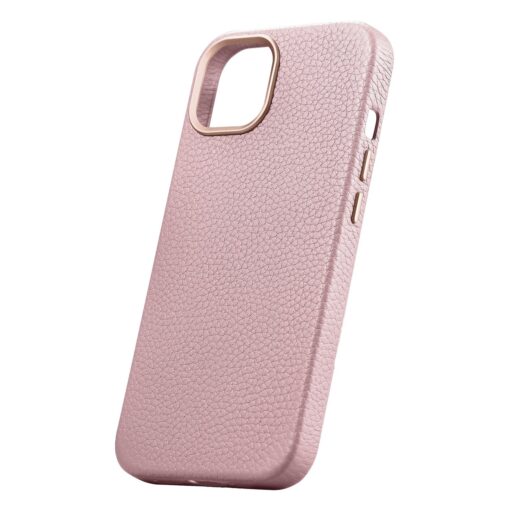 iPhone 14 premium nahast MagSafe umbris Lichi roosa 7