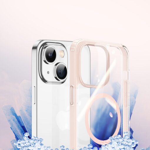 iPhone 14 umbris silikoonist MagSafe Dux Ducis Clin2 roosa raamiga 11