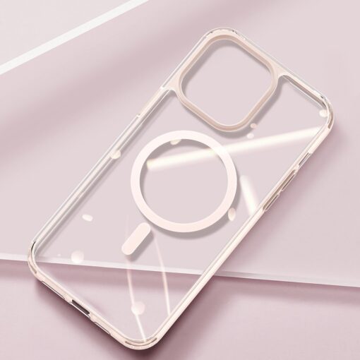 iPhone 14 umbris silikoonist MagSafe Dux Ducis Clin2 roosa raamiga 9