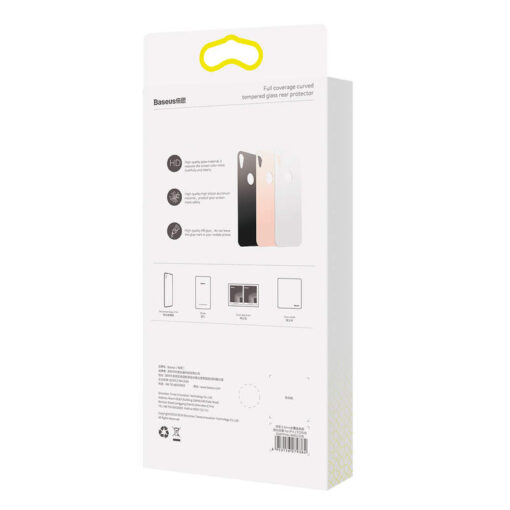 iPhone XR tagumine kaitseklaas Baseus T Glass 0.33mm valge 8