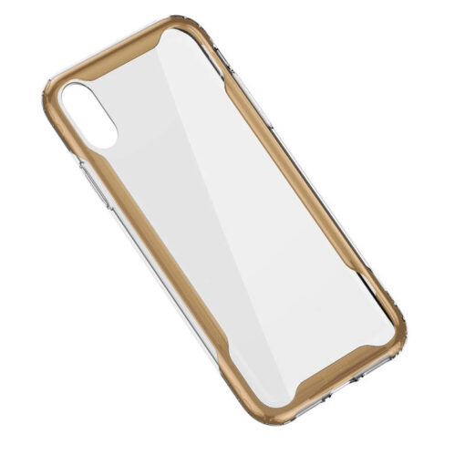 iPhone XR umbris silikoonist raami ja plastikust tagusega Baseus Armor Case kuldne