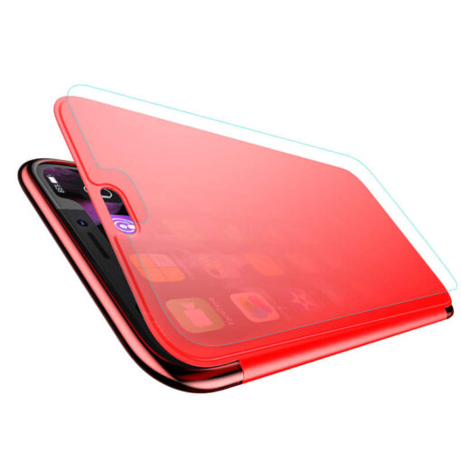 iPhone XS kaaned silikoonist Baseus Touchable punane 2