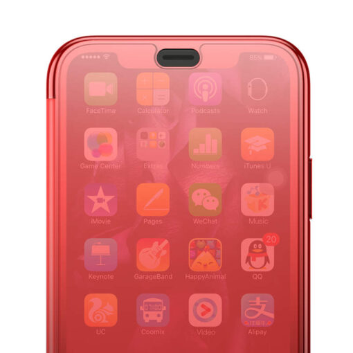 iPhone XS kaaned silikoonist Baseus Touchable punane 3