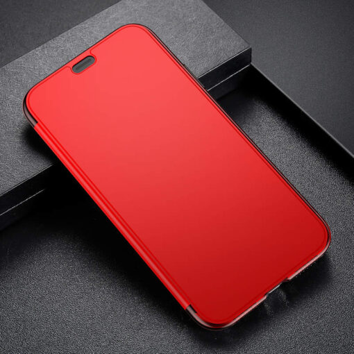 iPhone XS kaaned silikoonist Baseus Touchable punane 5