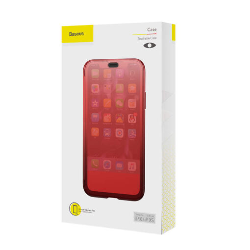 iPhone XS kaaned silikoonist Baseus Touchable punane
