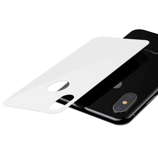iPhone XS tagumine kaitseklaas Baseus T Glass 0.33mm valge 3