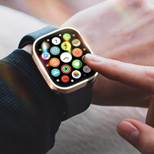 Apple Watch 7 41mm ekraanikaitse korpusega plastikust Dux Ducis Hamo roosa 7