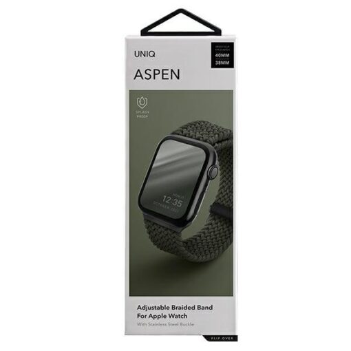 Apple Watch Rihm UNIQ Aspen 384041mm punutud cypress green 10