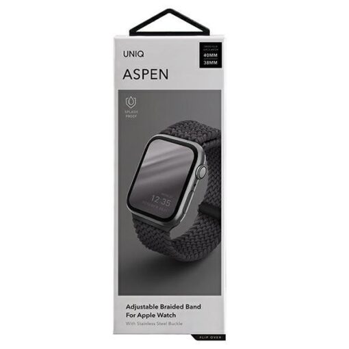 Apple Watch Rihm UNIQ Aspen 384041mm punutud granite gray 10