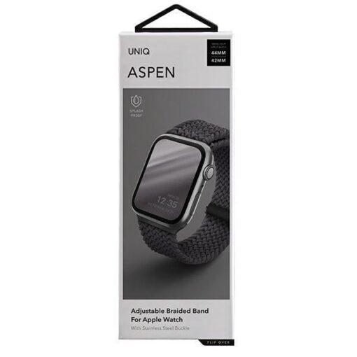 Apple Watch Rihm UNIQ Aspen 454442mm punutud granite gray 10