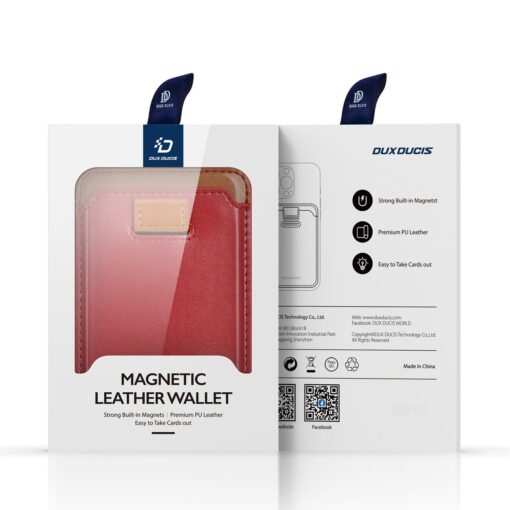 MagSafe kaarditasku Dux Ducis Magnetic RFID kaitsega red 11