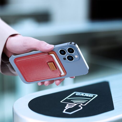 MagSafe kaarditasku Dux Ducis Magnetic RFID kaitsega red 4