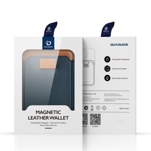 MagSafe kaarditasku Dux Ducis Magnetic RFID kaitsega sinine 11