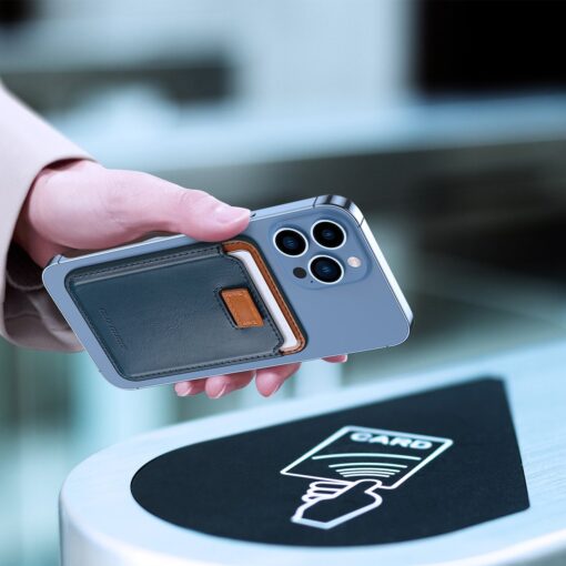 MagSafe kaarditasku Dux Ducis Magnetic RFID kaitsega sinine 5