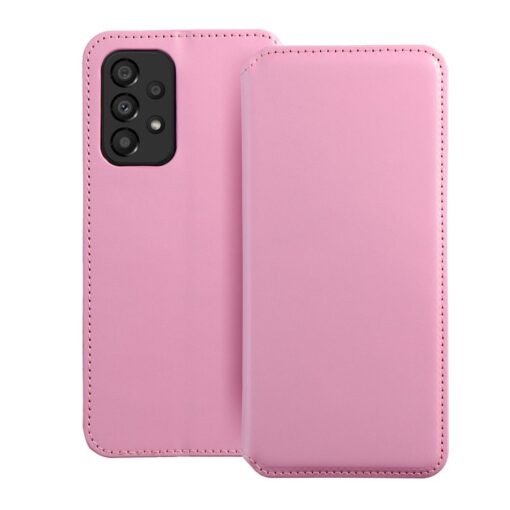 Samsung A33 5G kaaned kunstnahast Dual Pocket roosa