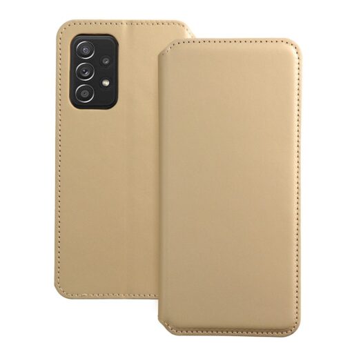 Samsung A52 A52S kaaned kunstnahast Dual Pocket kuldne