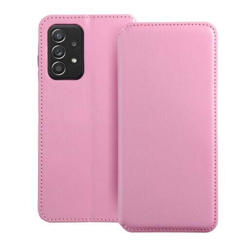 Samsung A52 A52S kaaned kunstnahast Dual Pocket roosa