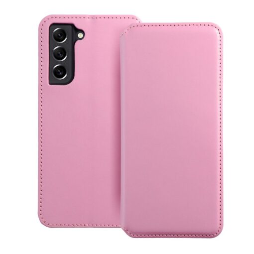 Samsung S21 FE kaaned kunstnahast Dual Pocket roosa