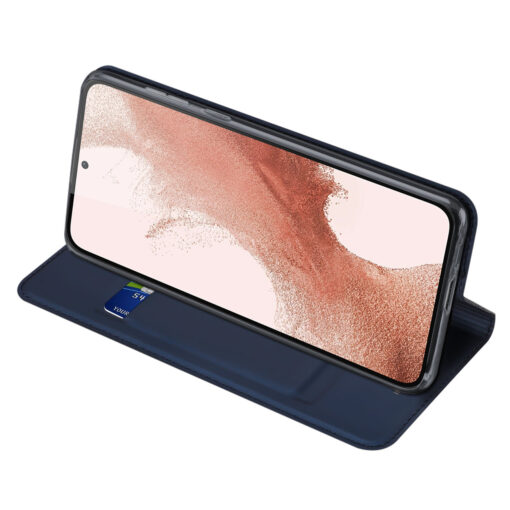 Samsung S23 PLUS kaaned kaarditaskuga Dux Ducis Skin Pro kunstnahast sinine 4