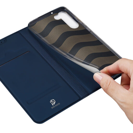 Samsung S23 PLUS kaaned kaarditaskuga Dux Ducis Skin Pro kunstnahast sinine 7