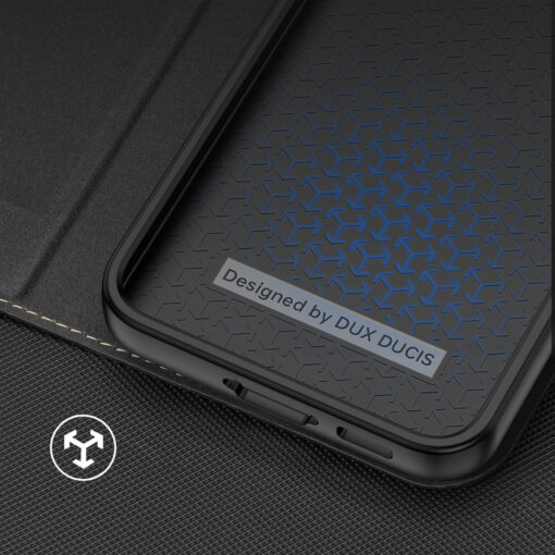 Samsung S23 PLUS kaaned kaarditaskuga Dux Ducis Skin X2 magnetiga sulguv must 8