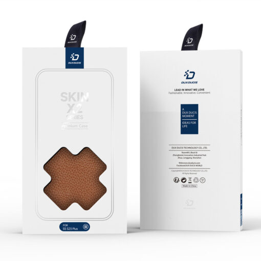 Samsung S23 PLUS kaaned kaarditaskuga Dux Ducis Skin X2 magnetiga sulguv pruun 12