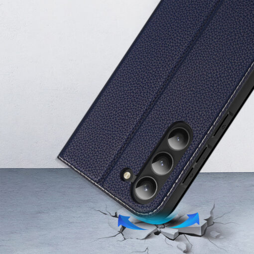 Samsung S23 PLUS kaaned kaarditaskuga Dux Ducis Skin X2 magnetiga sulguv sinine 11