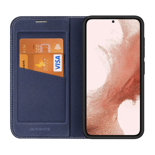 Samsung S23 PLUS kaaned kaarditaskuga Dux Ducis Skin X2 magnetiga sulguv sinine 2
