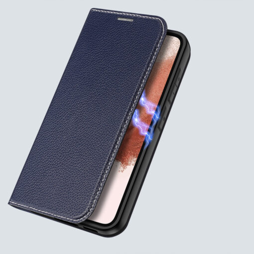 Samsung S23 PLUS kaaned kaarditaskuga Dux Ducis Skin X2 magnetiga sulguv sinine 5