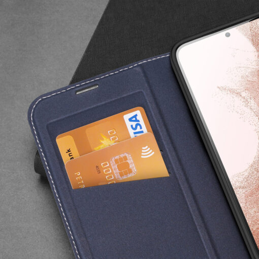 Samsung S23 PLUS kaaned kaarditaskuga Dux Ducis Skin X2 magnetiga sulguv sinine 6