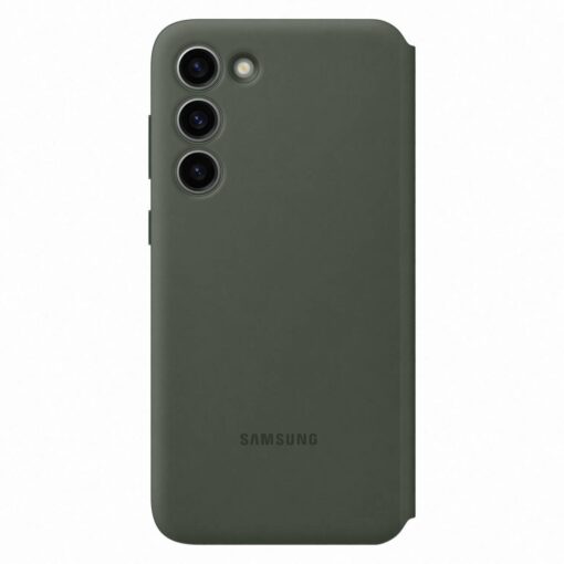 Samsung S23 PLUS kaaned kaarditaskuga Samsung Smart View Wallet Case khaki EF ZS916CGEGWW 1