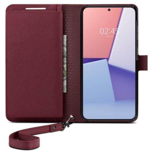 Samsung S23 PLUS raamatkaaned Spigen Wallet S Plus kunstnahast burgundy 6