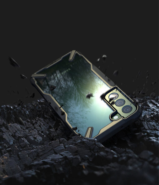 Samsung S23 PLUS umbris Fusion X Camo plastikust taguse ja silikoonist raamiga must 7